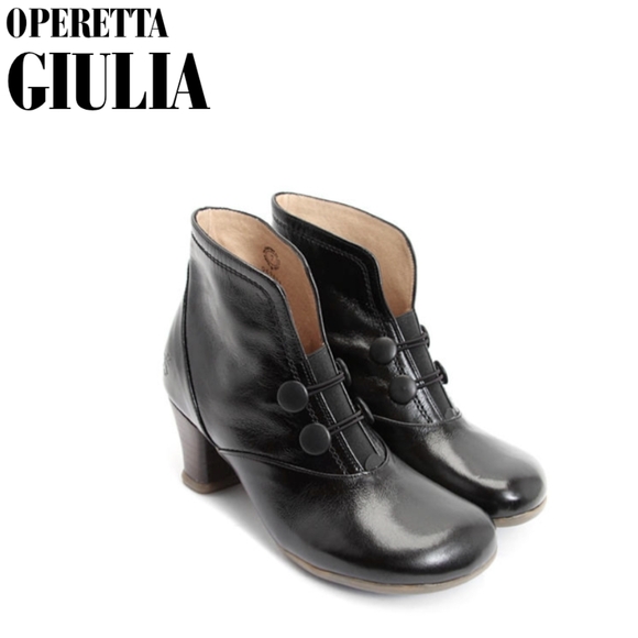 John Fluevog Operetta Giulia Booties Black Boots - Picture 16 of 16